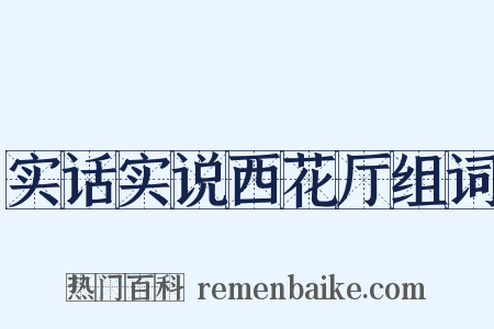实话实说西花厅组词是什么意思的图片